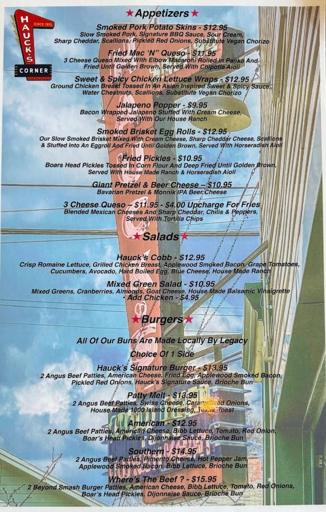 HAUCK'S CORNER Menu (Updated 06/2026)